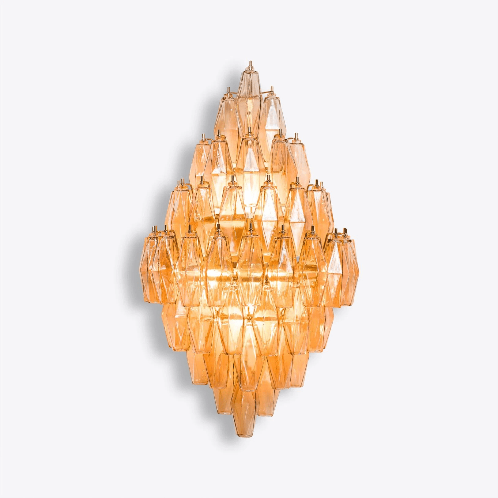 Aurora Wall Light Amber Diamond Polyhedron Vintage - Letslighting