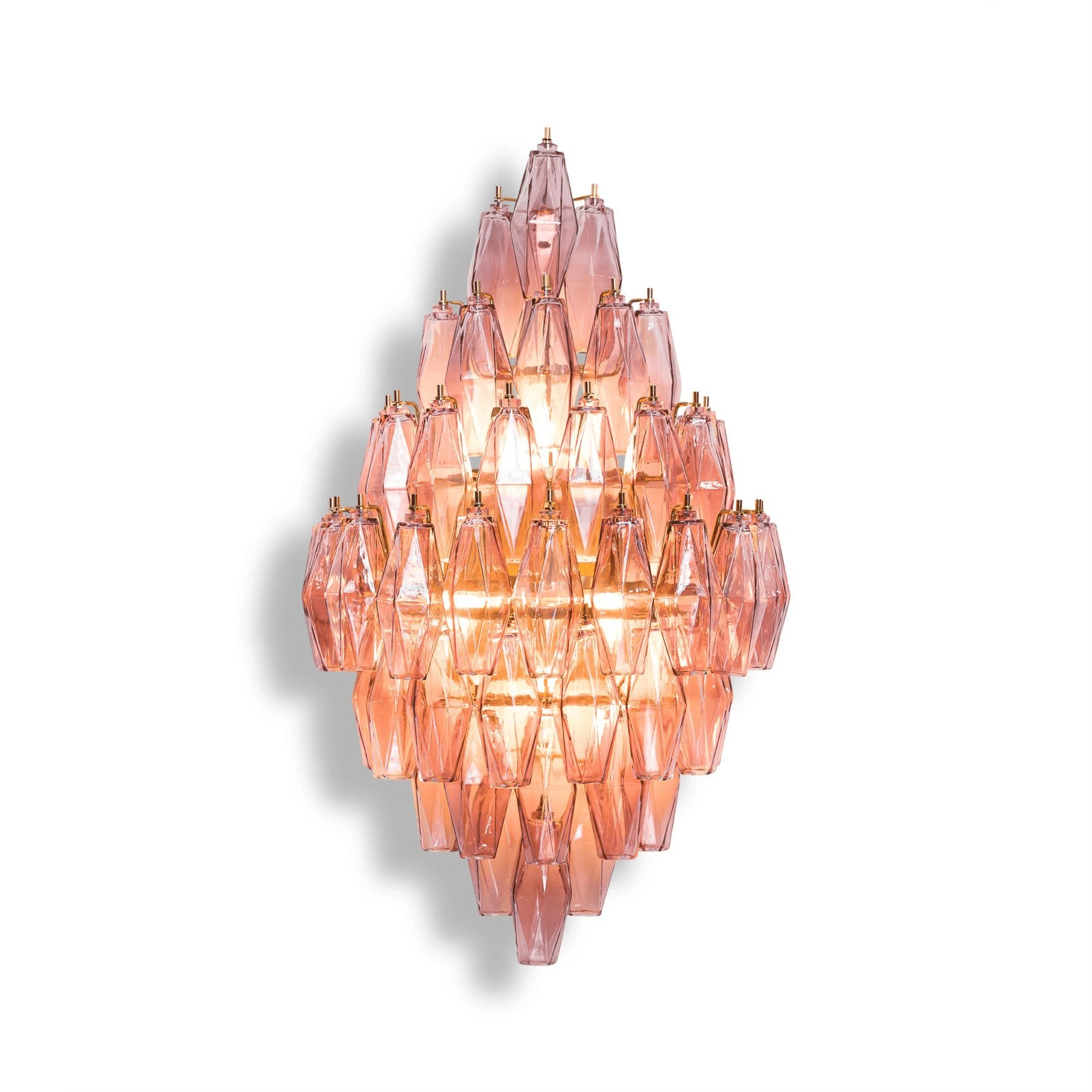 Aurora Wall Light Amber Diamond Polyhedron Vintage - Letslighting