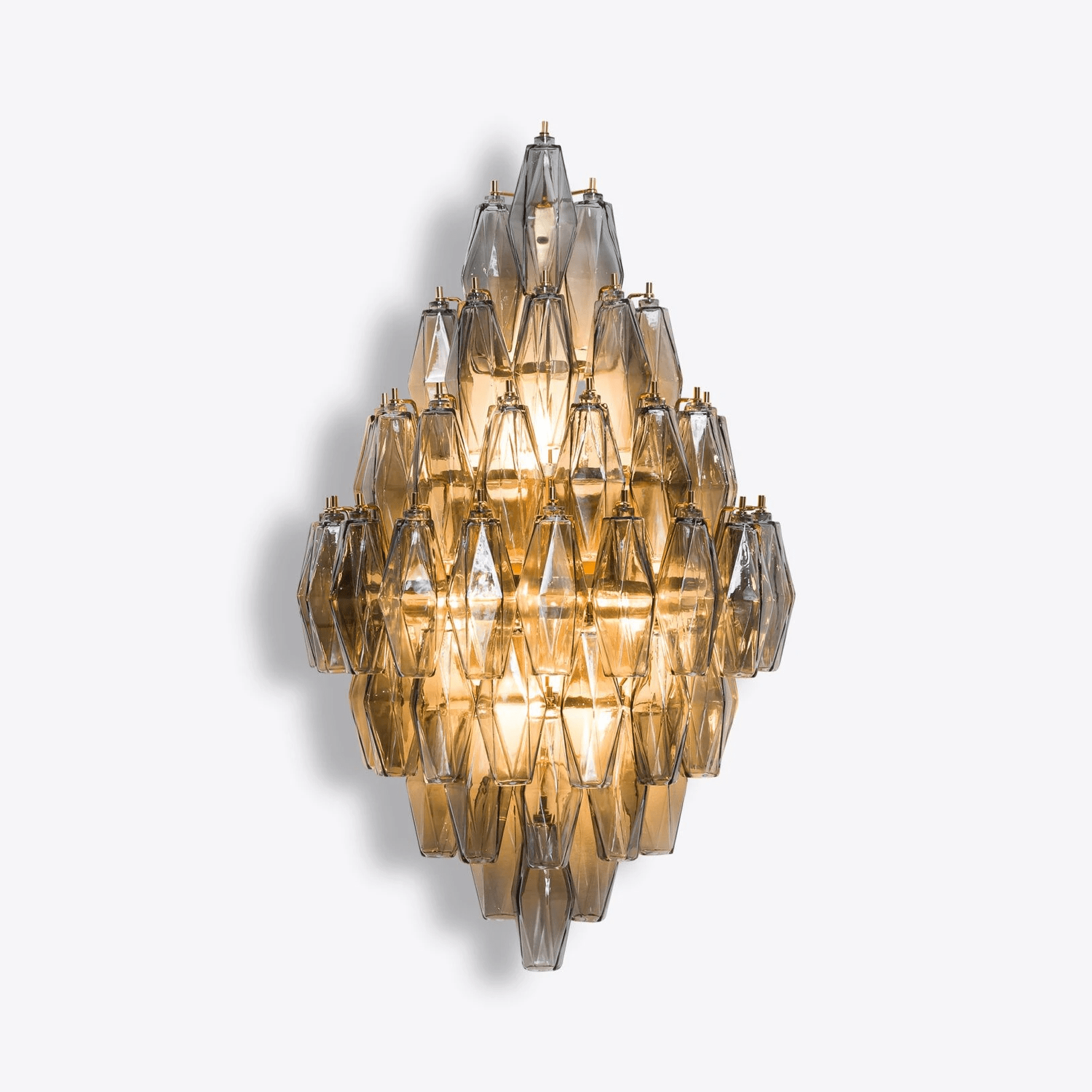 Aurora Wall Light Amber Diamond Polyhedron Vintage - Letslighting