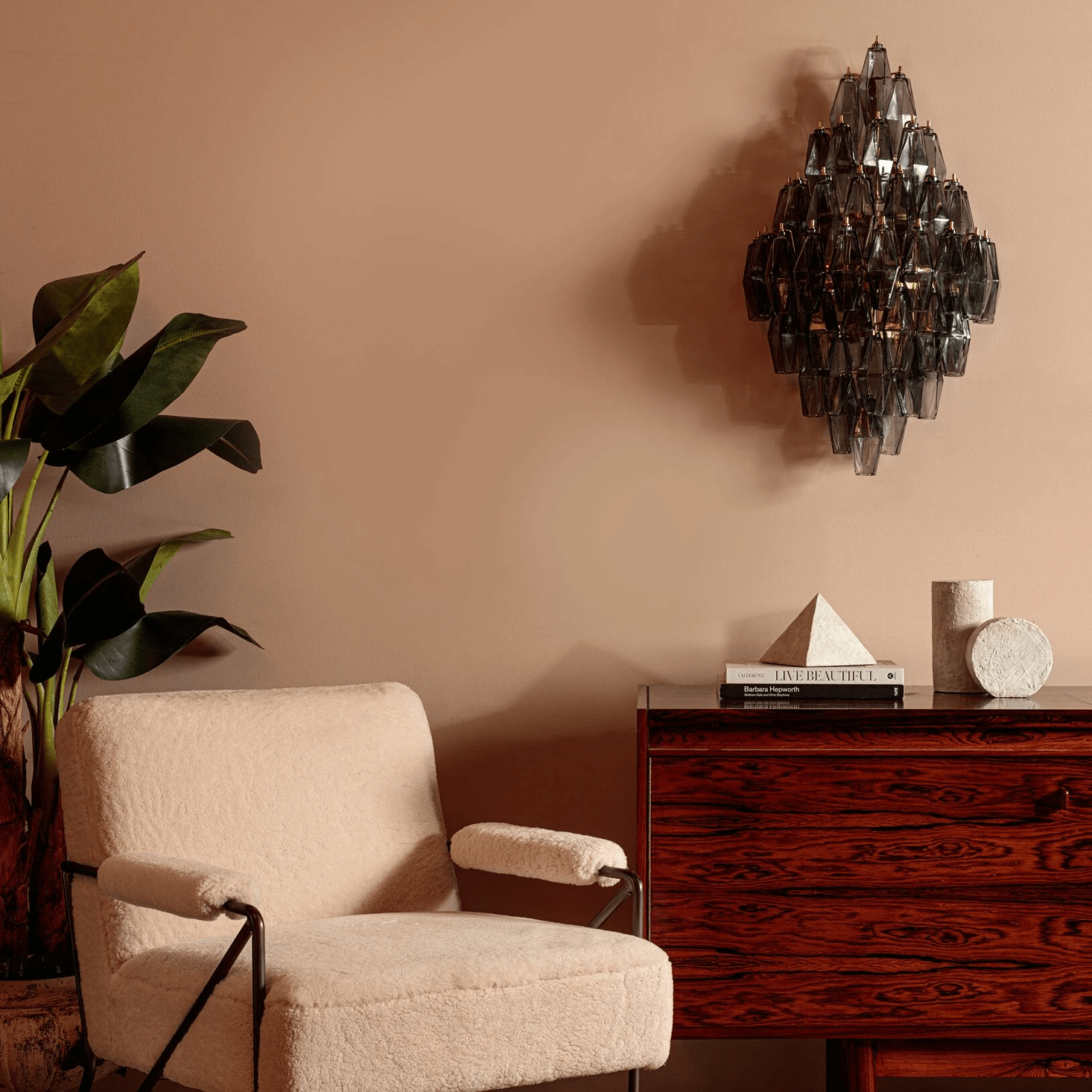 Aurora Wall Light Amber Diamond Polyhedron Vintage - Letslighting