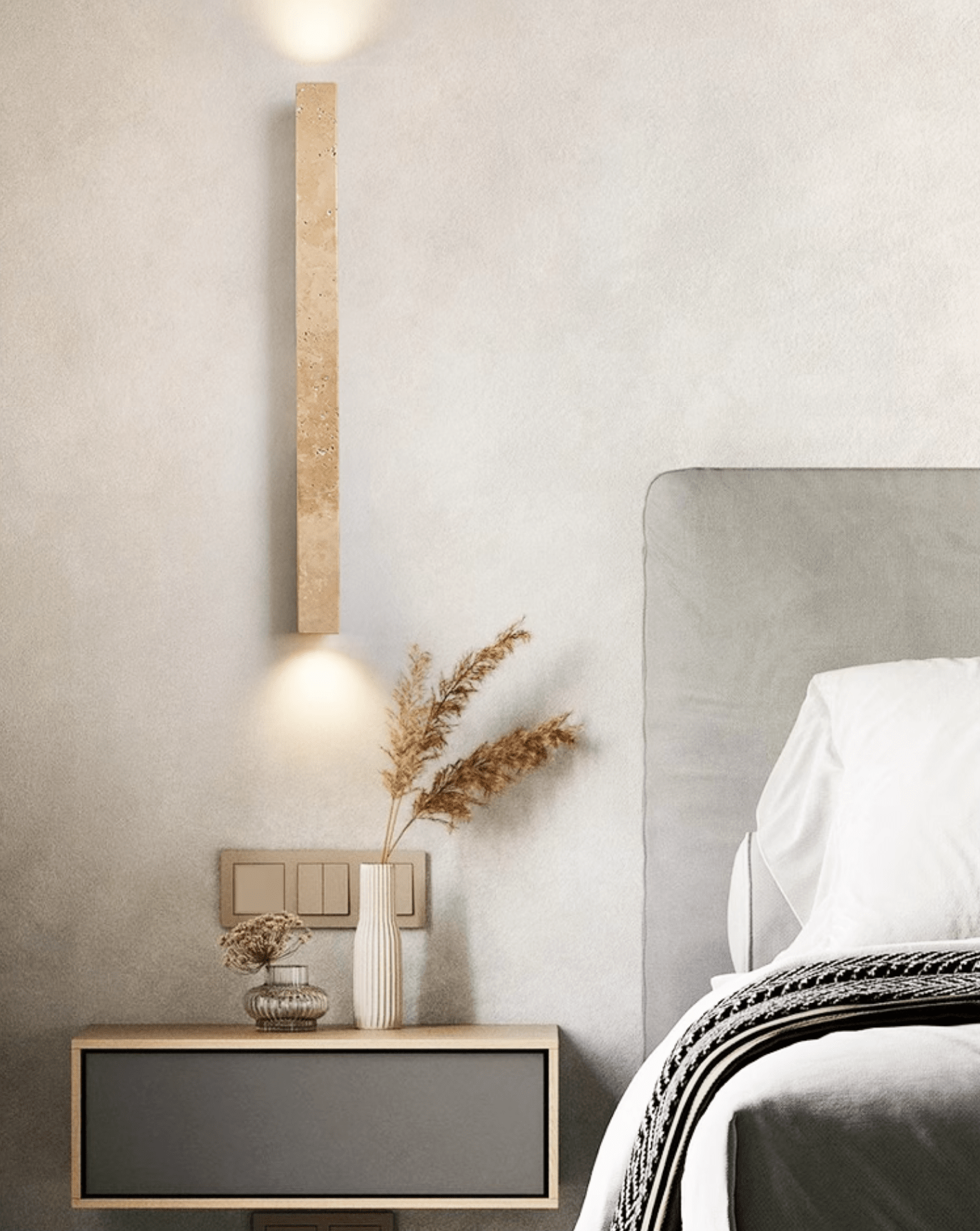 Cathais Applique Murale en Travertin Minimaliste - Neutralighting