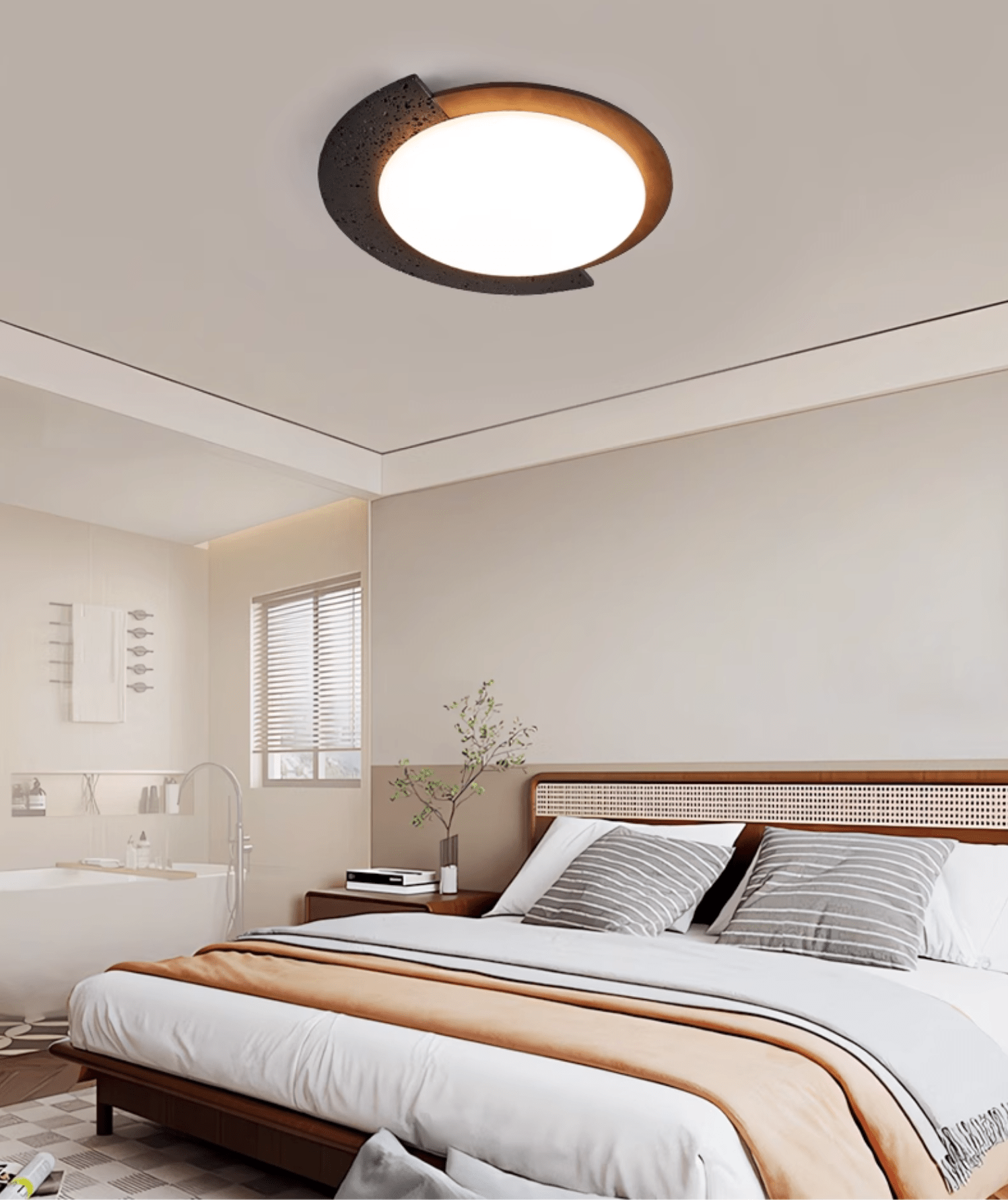 Ulvinor Asymétrique Travertin Plafonnier - Neutralighting