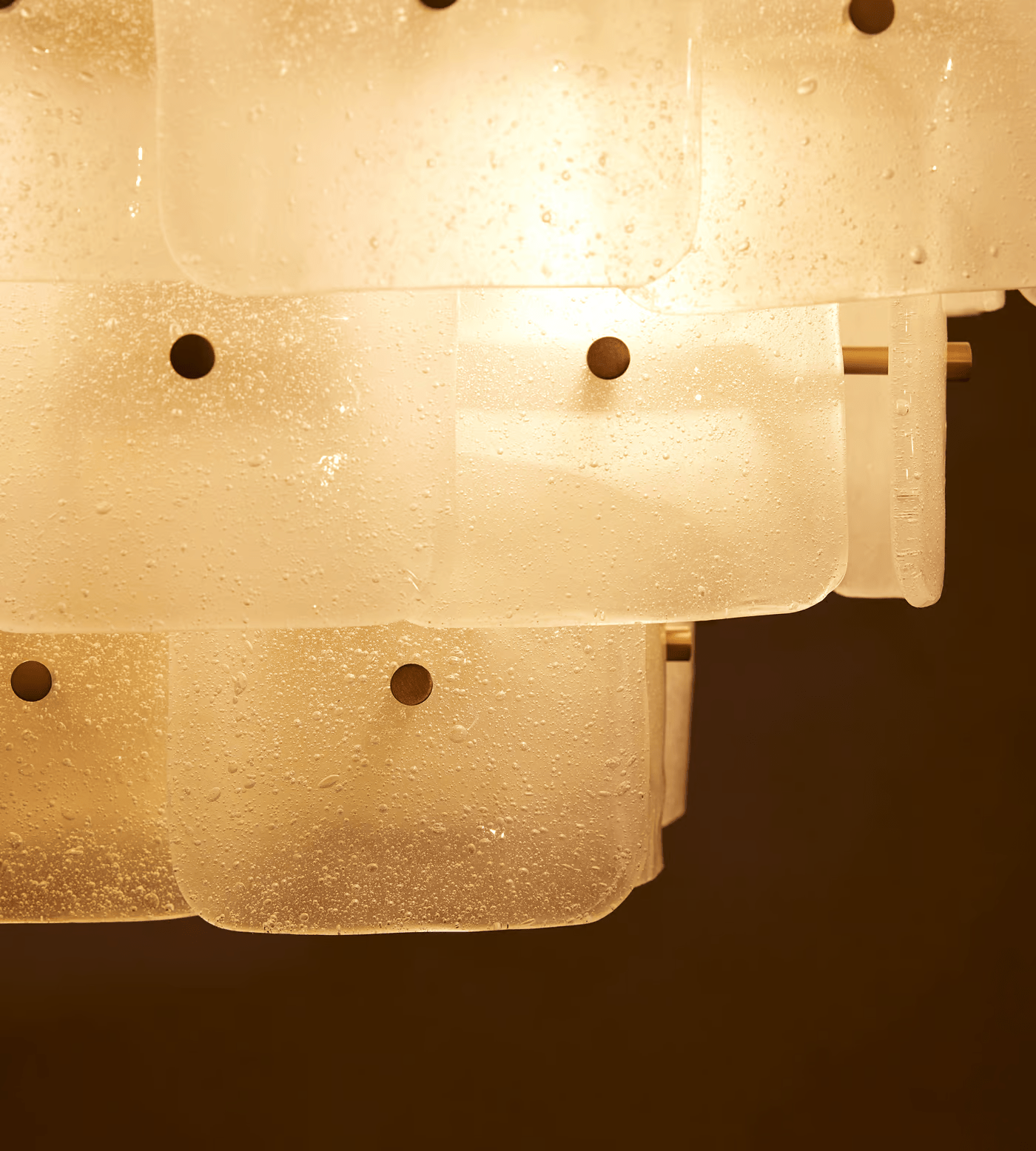 Aurora Chandelier White Frosted Glass Geometric Tiered - Letslighting