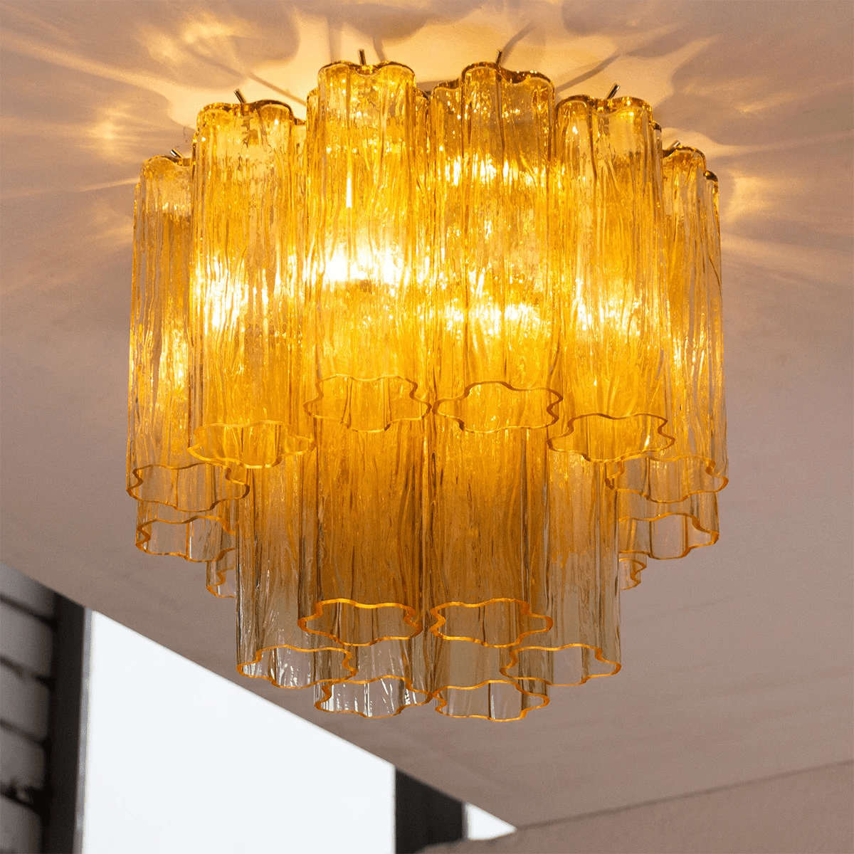 Aurora Plafonnier Style Cascade Rose - Neutralighting