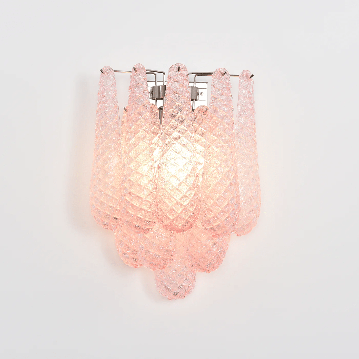 Aurora Wall Lamp Pink Teardrop Glass Floral Artistic - Letslighting