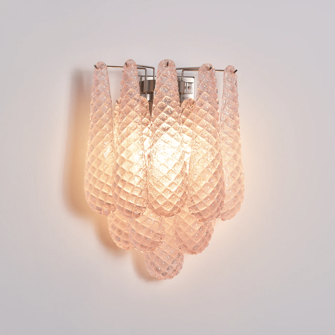 Aurora Wall Lamp Pink Teardrop Glass Floral Artistic - Letslighting