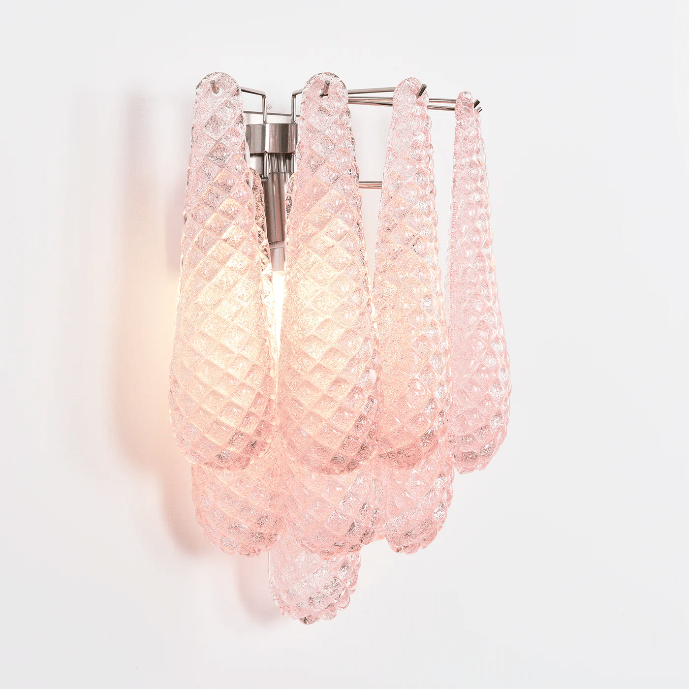 Aurora Wall Lamp Pink Teardrop Glass Floral Artistic - Letslighting
