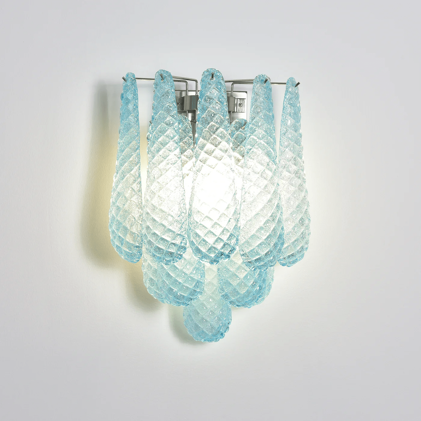 Aurora Wall Lamp Pink Teardrop Glass Floral Artistic - Letslighting