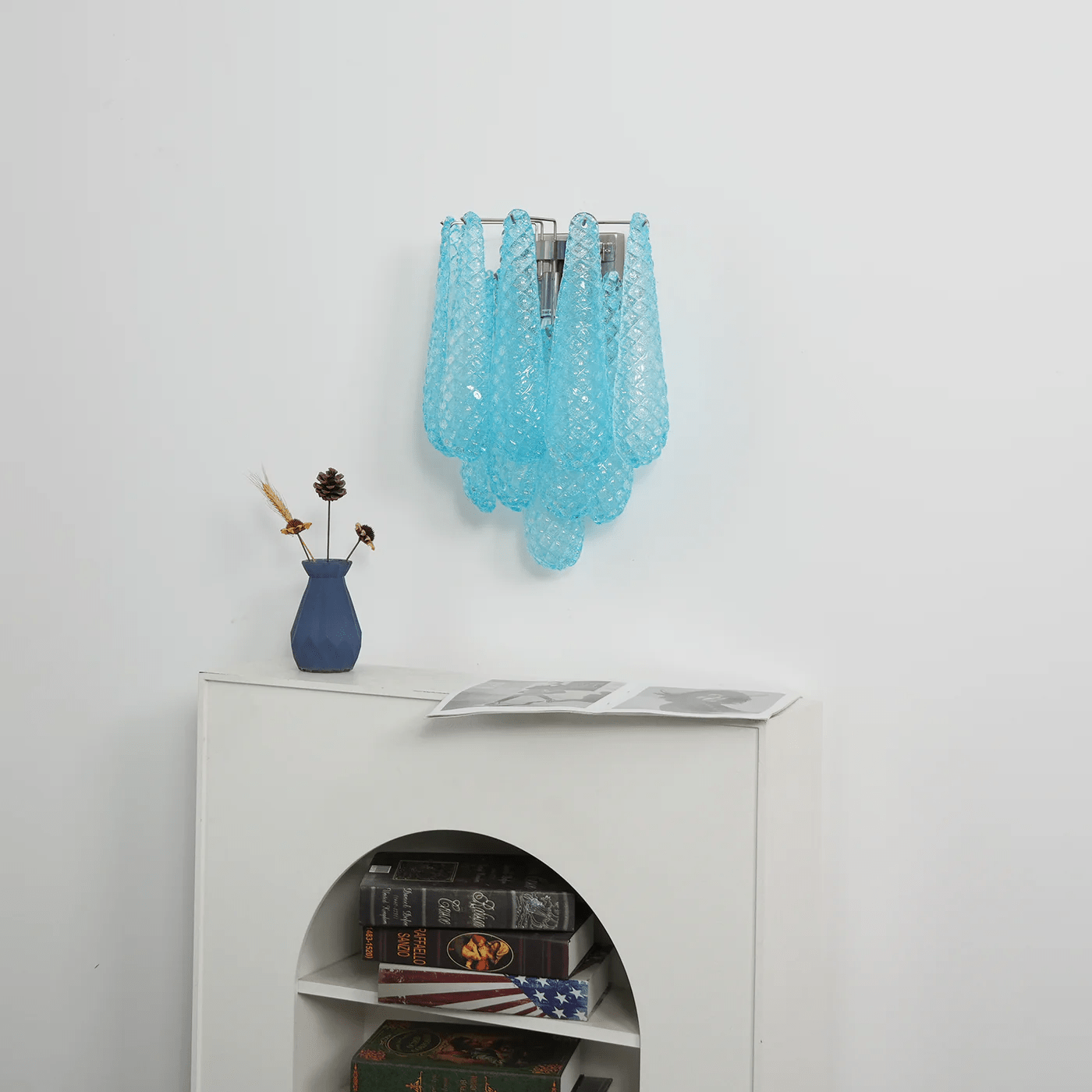 Aurora Wall Lamp Pink Teardrop Glass Floral Artistic - Letslighting