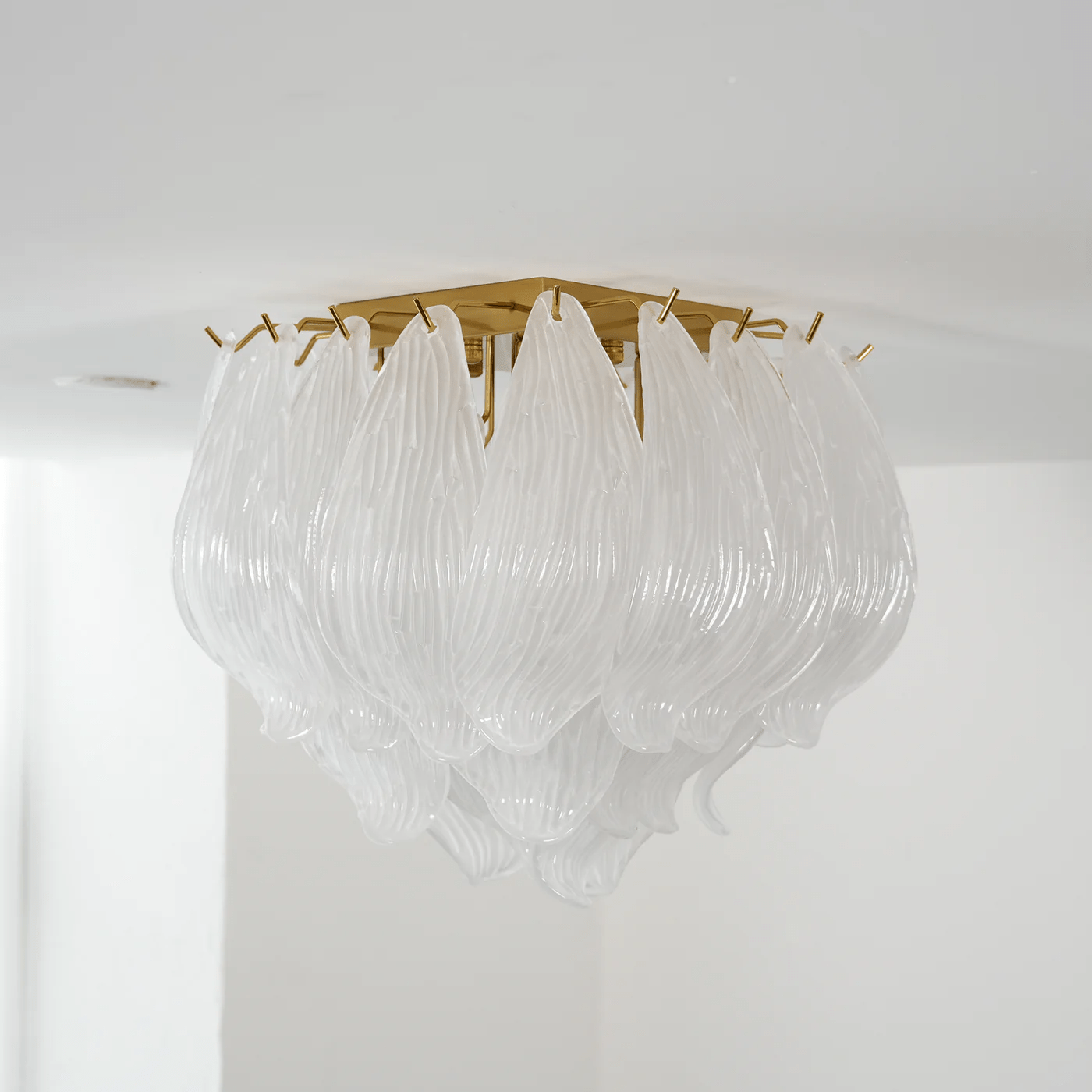 Aurora Ceiling Lamp Murano Petal Hand-Blown Glass Flushmount - Letslighting
