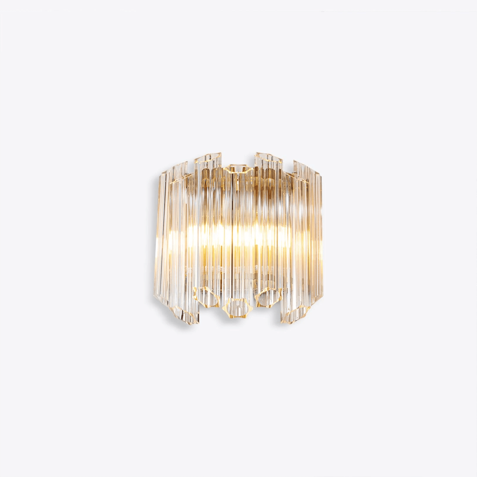 Aurora Wall Lamp Clear Murano Glass Tube Cascade - Letslighting