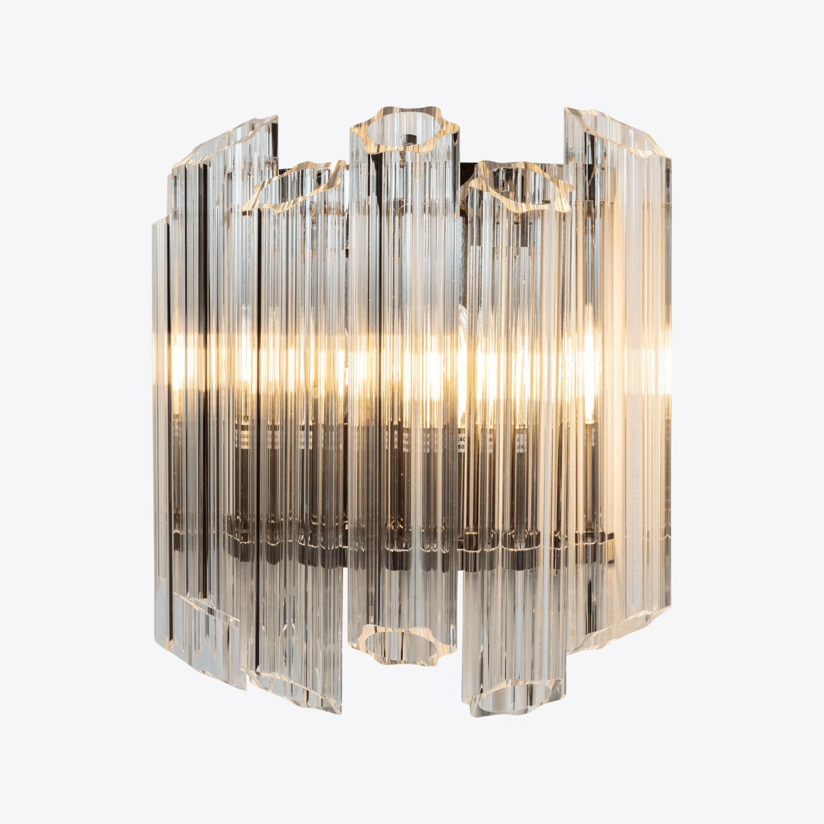 Aurora Wall Lamp Clear Murano Glass Tube Cascade - Letslighting