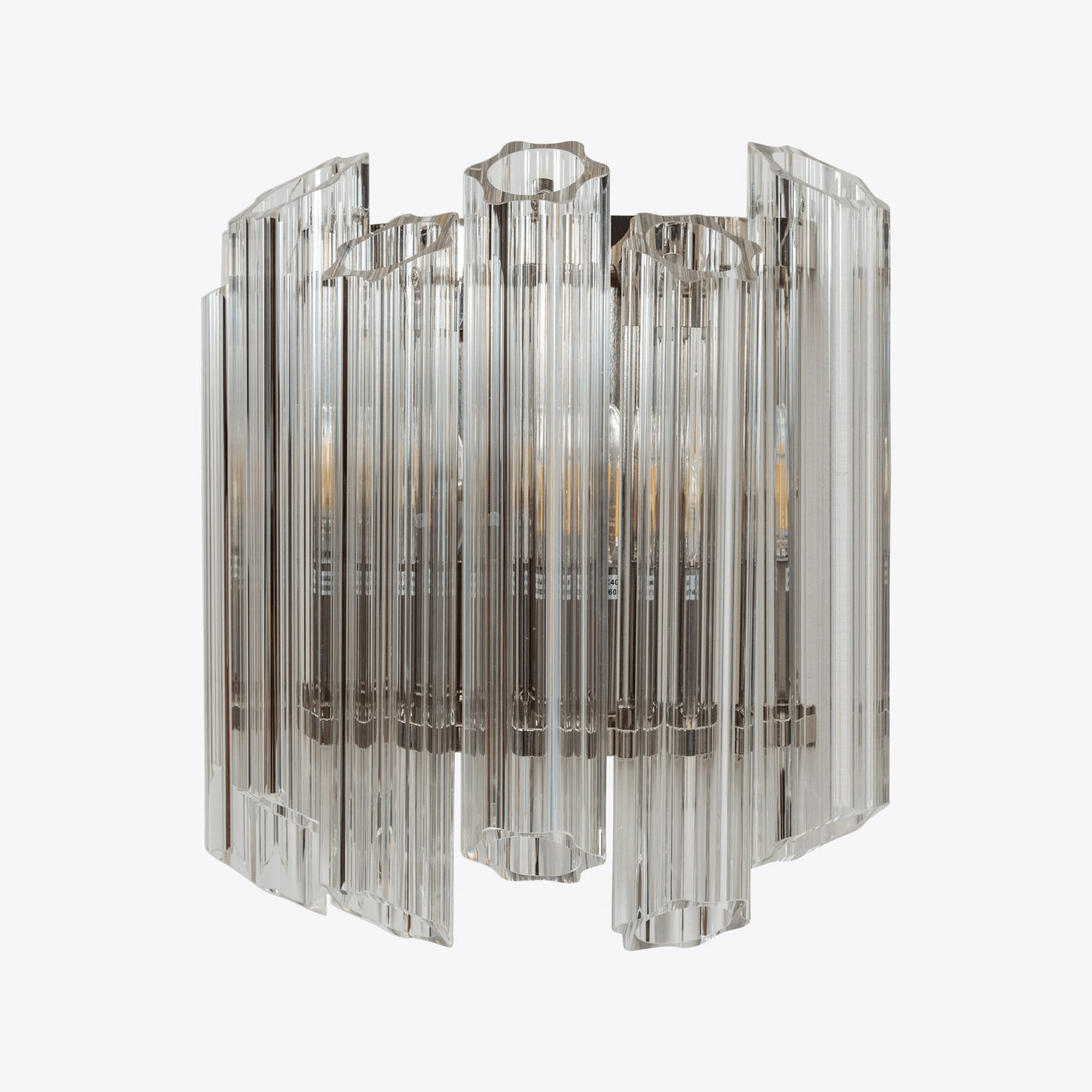 Aurora Wall Lamp Clear Murano Glass Tube Cascade - Letslighting
