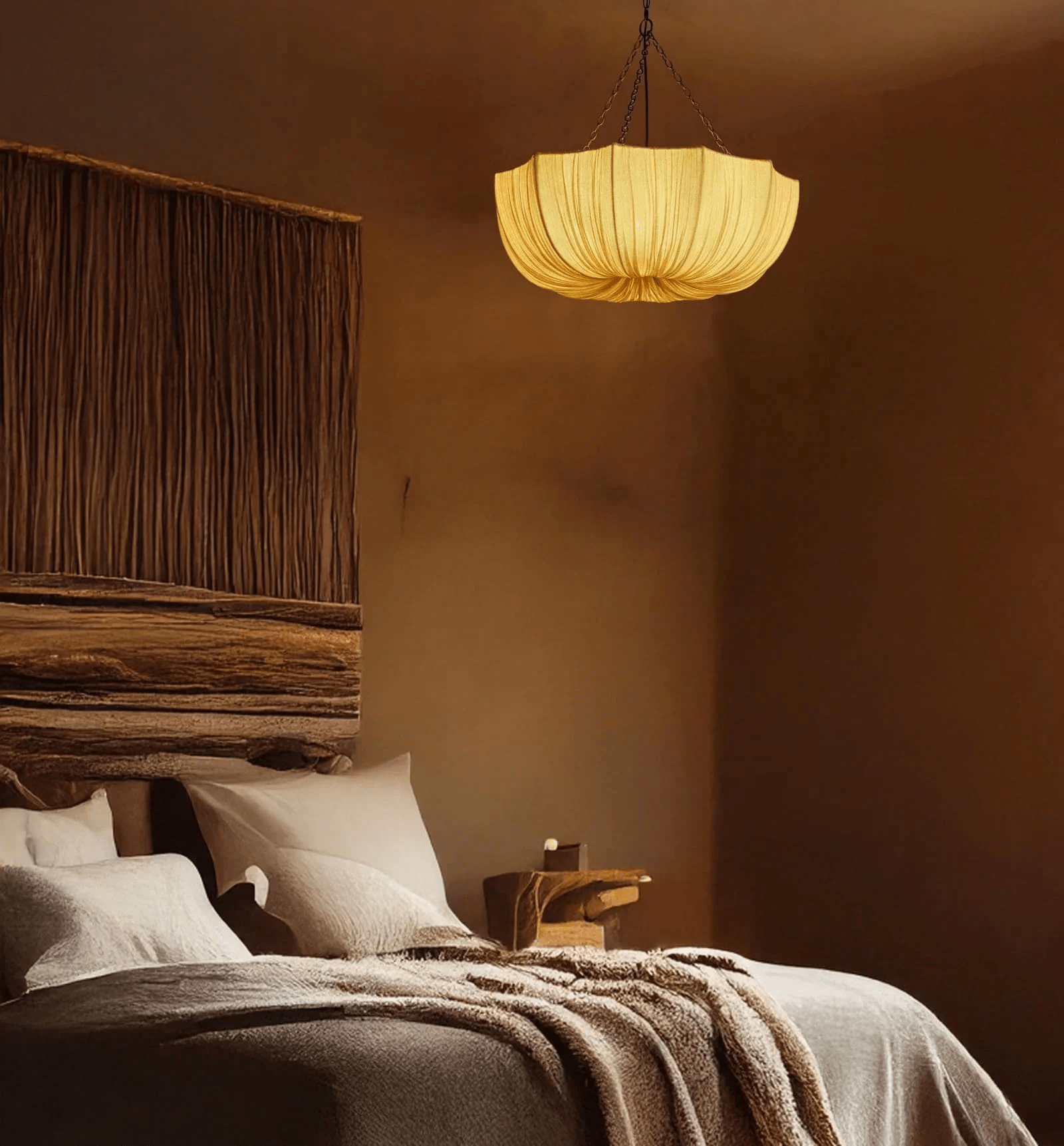 Aurelia Lustre Suspendu Vintage En Tissu - Neutralighting