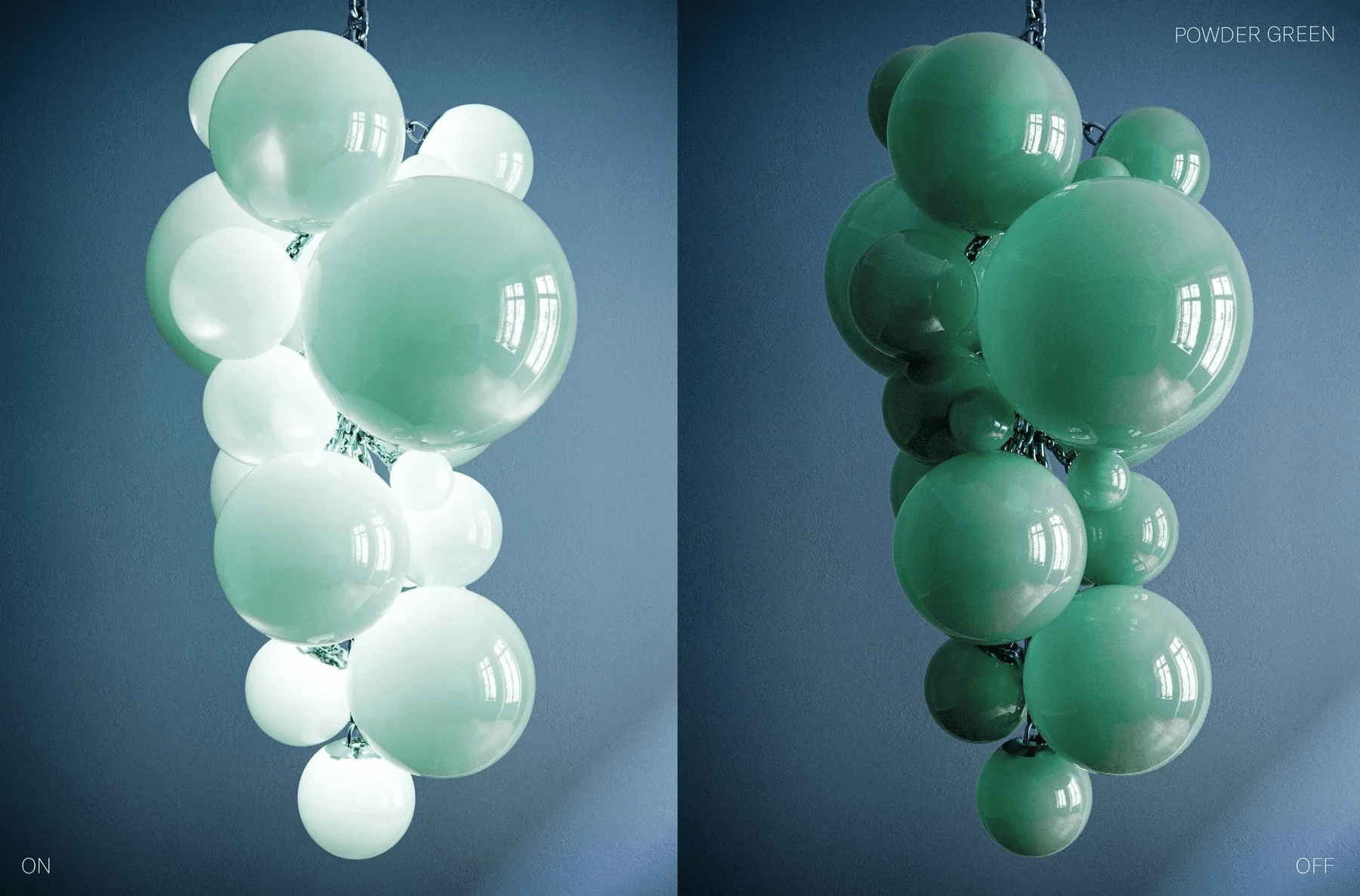 Aurora Chandelier En Verre De Murano Grappes De Raisins Art Déco - Neutralighting