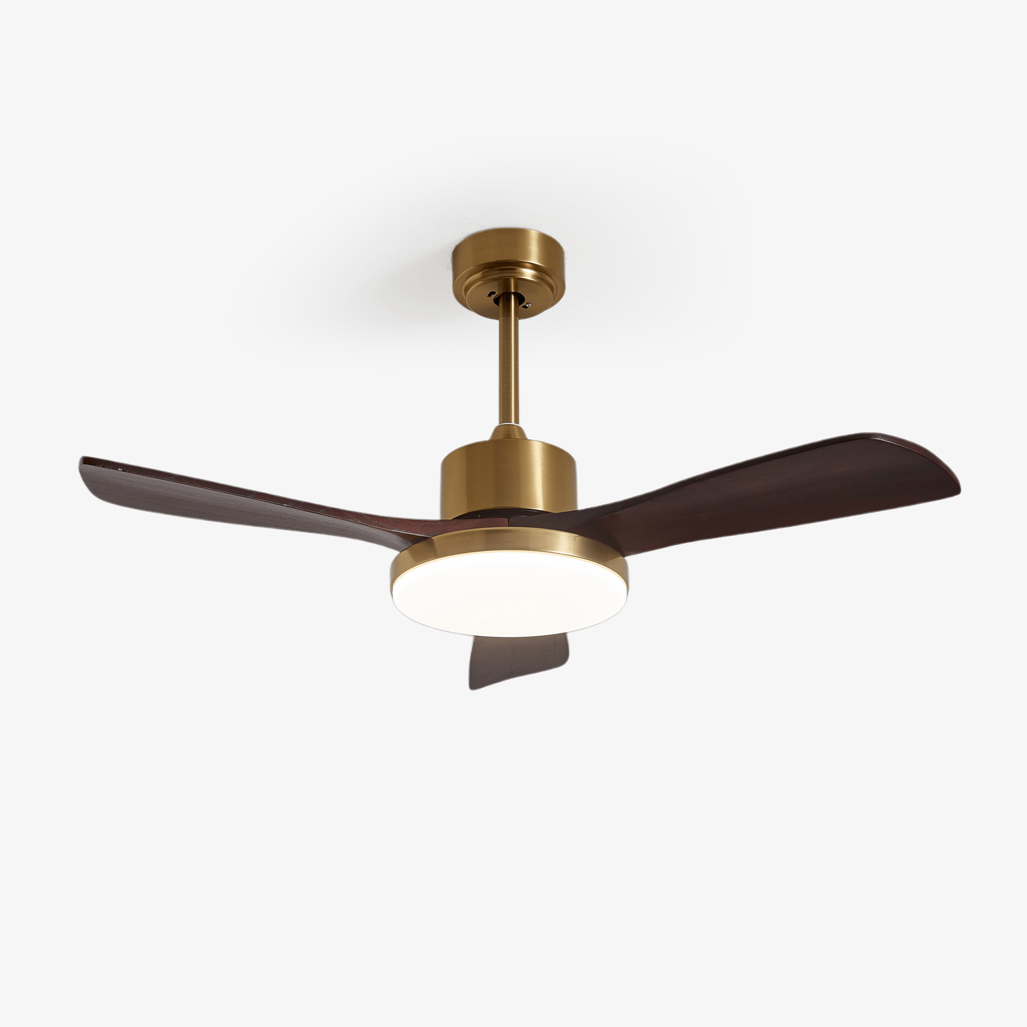 Plafonnier ventilateur Xen moderne en bois, vue générale du produit