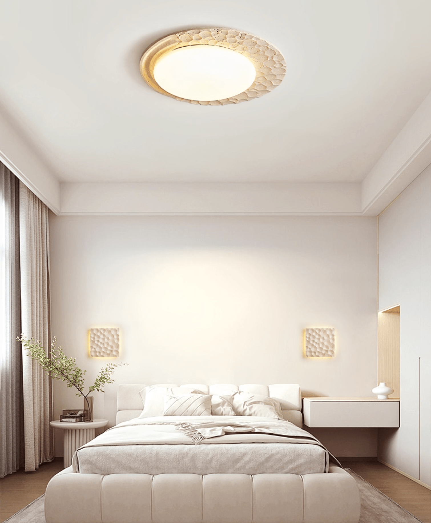 Ivsoris Lumière de Plafond Texturée en Travertin - Neutralighting