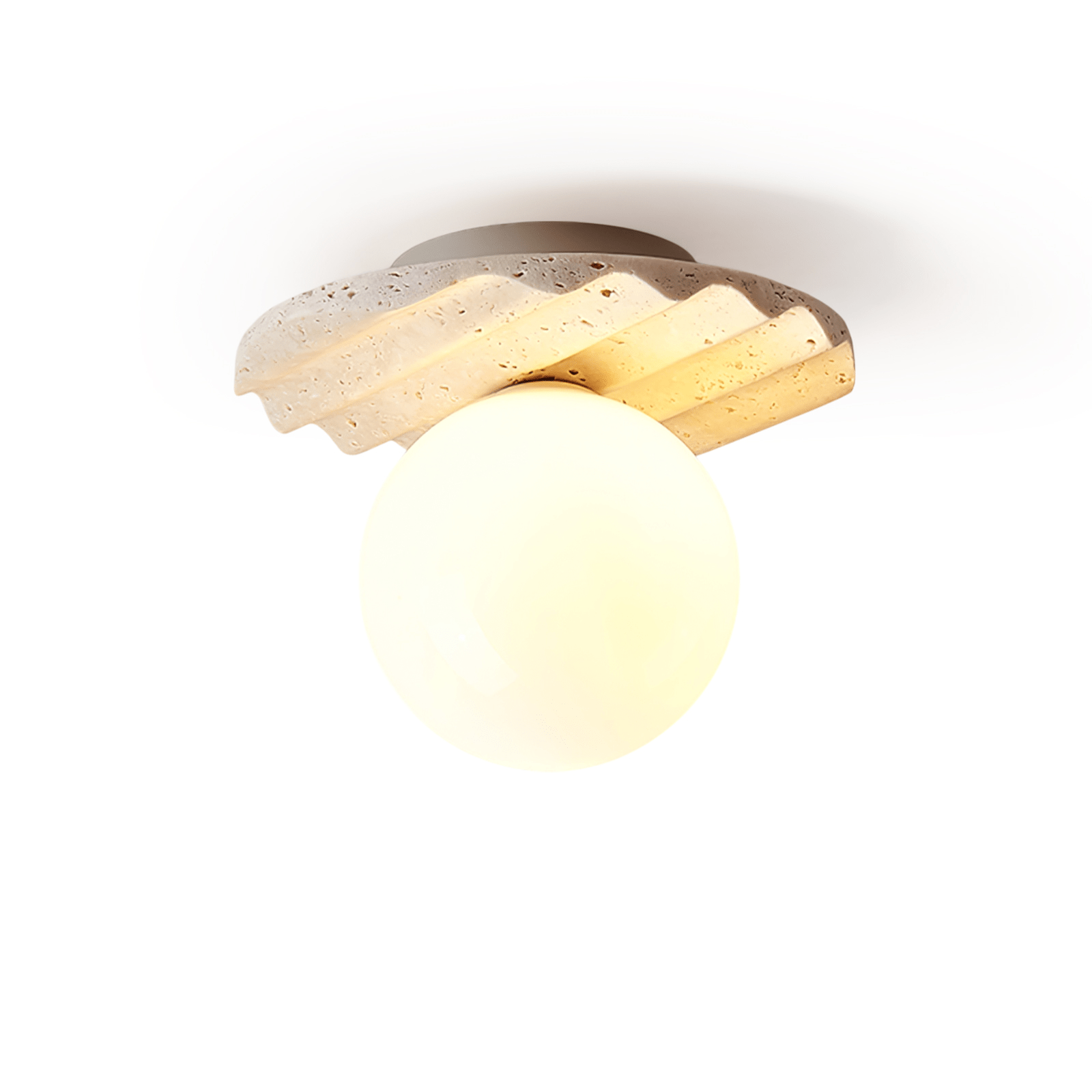 Travertine Wave Ceiling Light - Letslighting