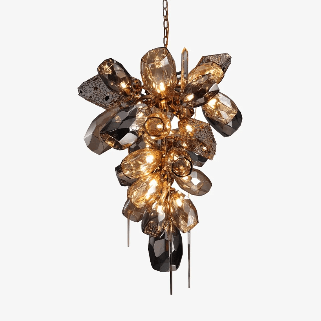 Aurora Chandelier Moderne en Verre et Cristal - Neutralighting