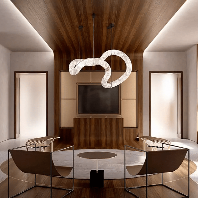 Erya Alabaster Pendant Light Chandelier - Neutralighting