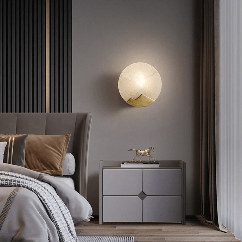 Nova Mountain Shaped Alabaster Wall Light - Letslighting