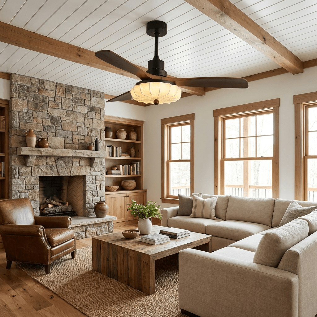 Lotus Bloom Ceiling Fan Light-Neutral Decor