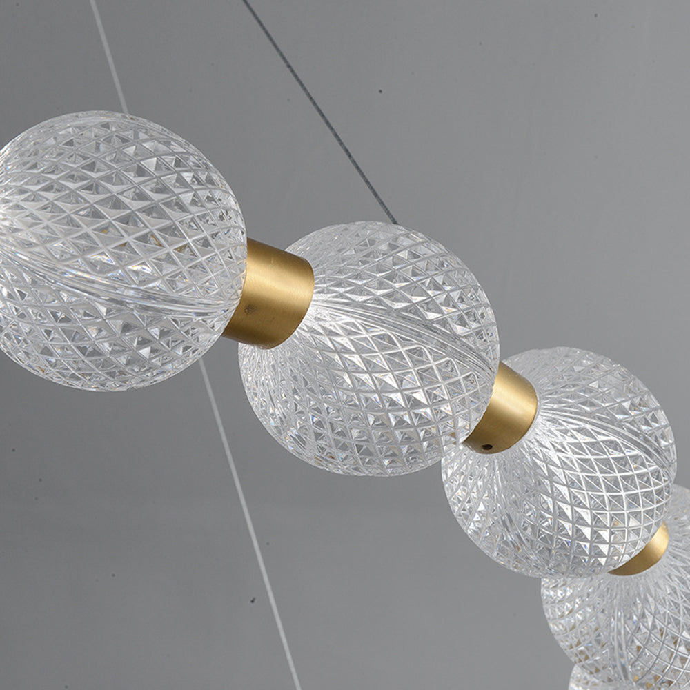 Valentina Suspenison Anneau Suède, Métal/Acrylique, Doré, Salle à Manger/Salon - Neutralighting