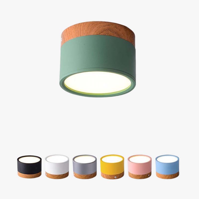 Jojo Petit Plafonnier Led Multicolor Bois Nordique. Couloir - Neutralighting