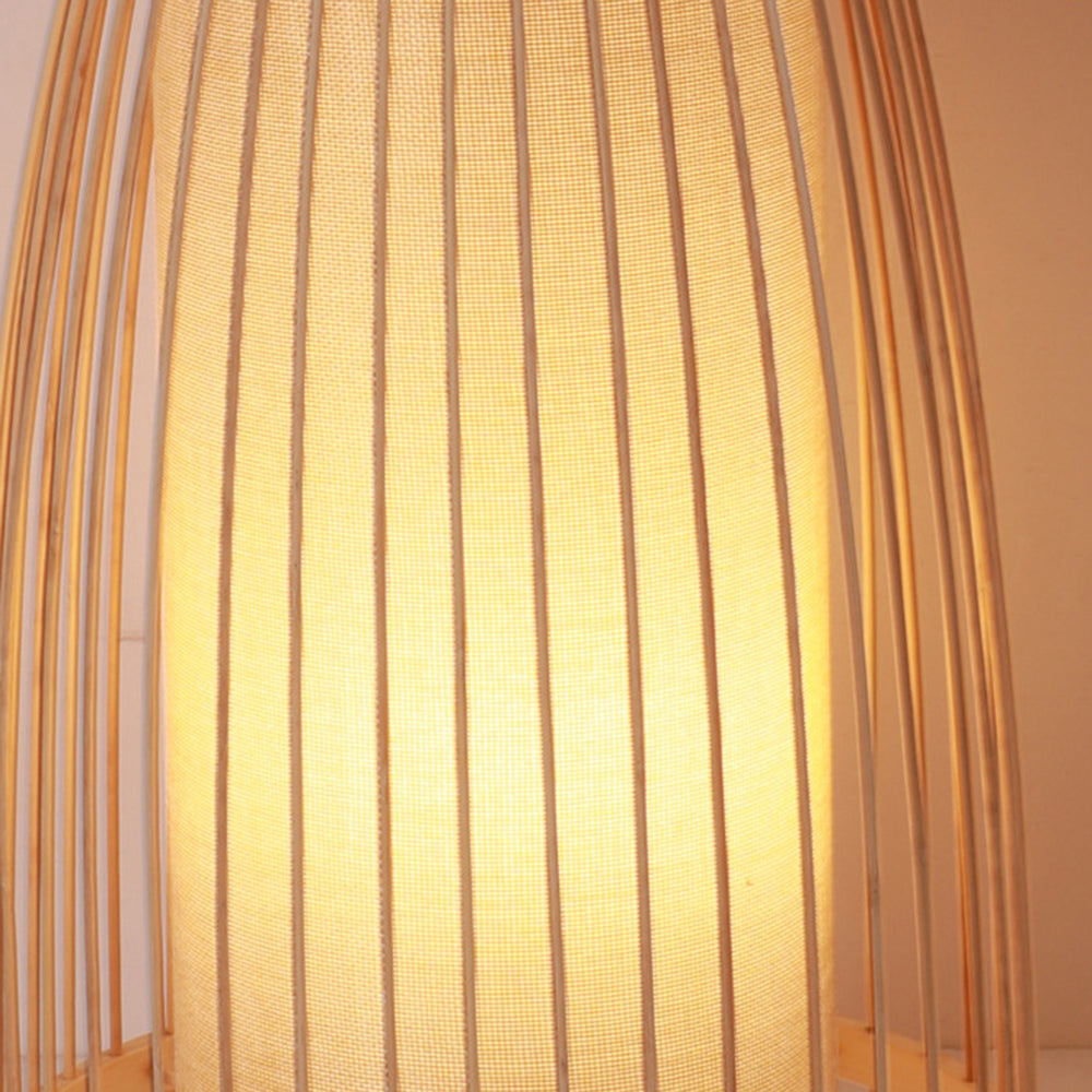 Muto Lampadaire Design Naturel Bois Rotin, Salon/Chambre - Neutralighting