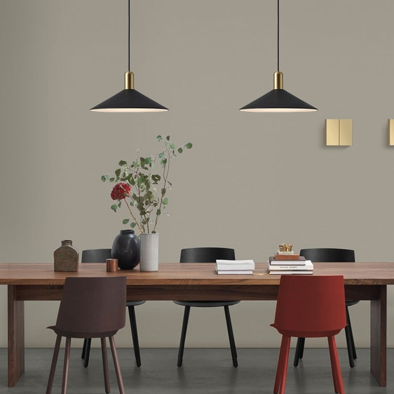 Arisha Suspension Moderne LED Acrylique/Métal, Noir/Blanc/Or, Salon - Neutralighting