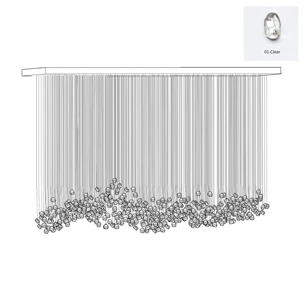 Veshaa Lustre en cristal de pierre de luxe postmoderne - Neutralighting