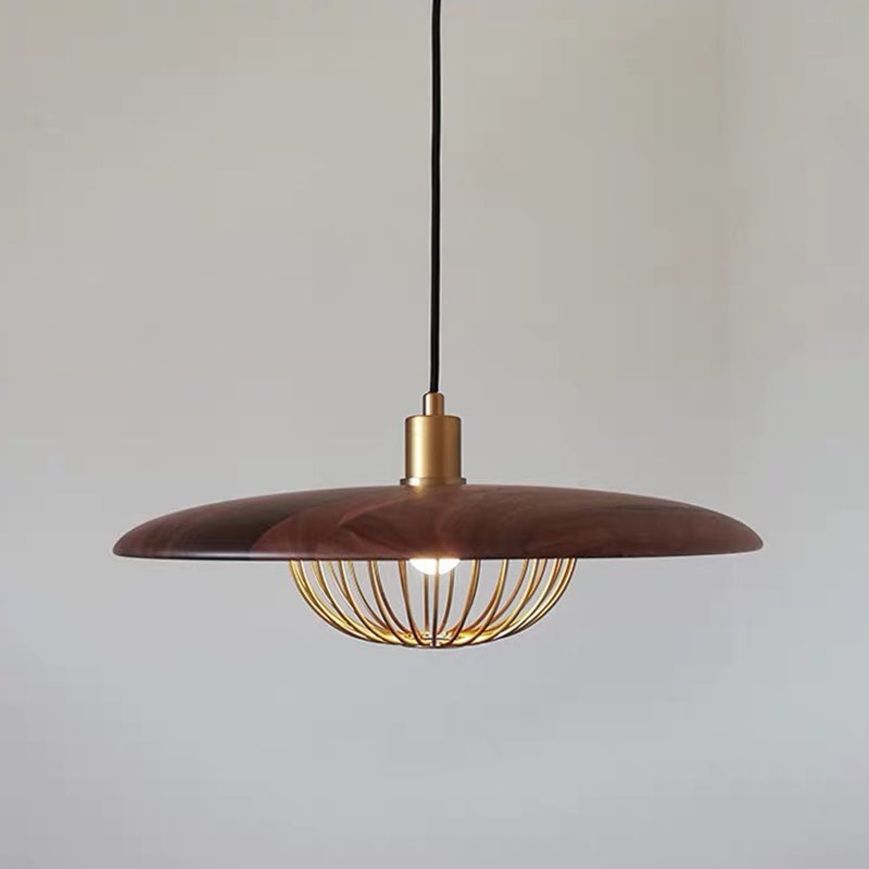 Arisha Suspension Ronde Moderne LED Luxe Métal, Or/Gris/Noir/Marron/Bois, Salon - Neutralighting