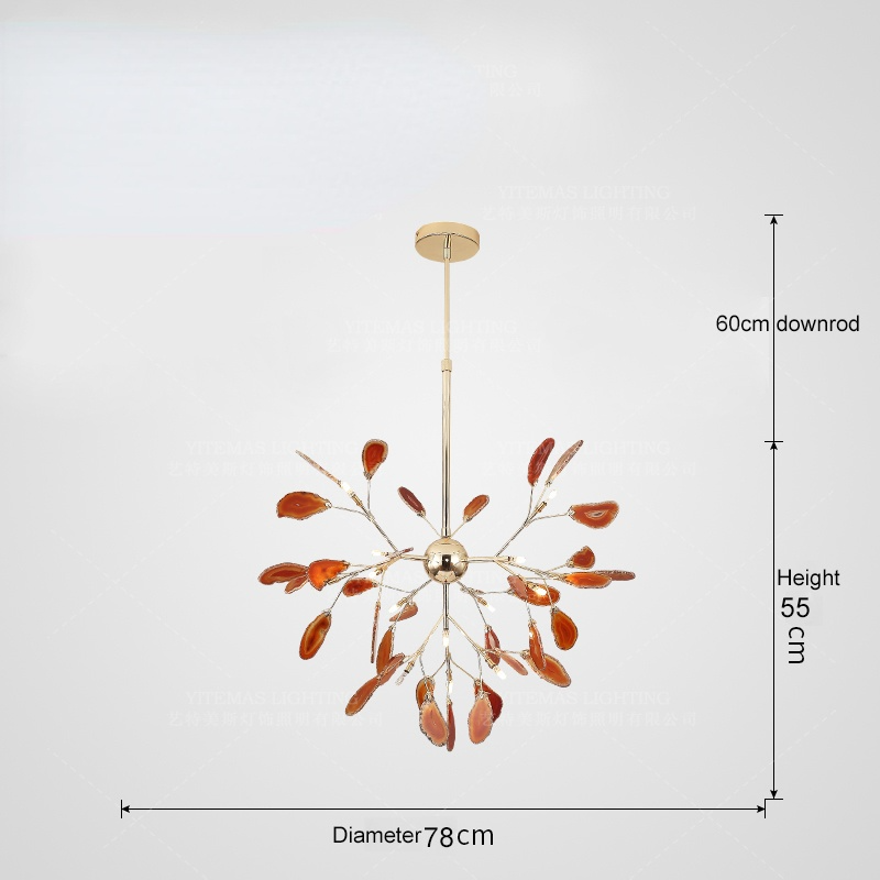 Arisha Lustre Coloré Branche Feuille Design, Salon/Chambre - Neutralighting
