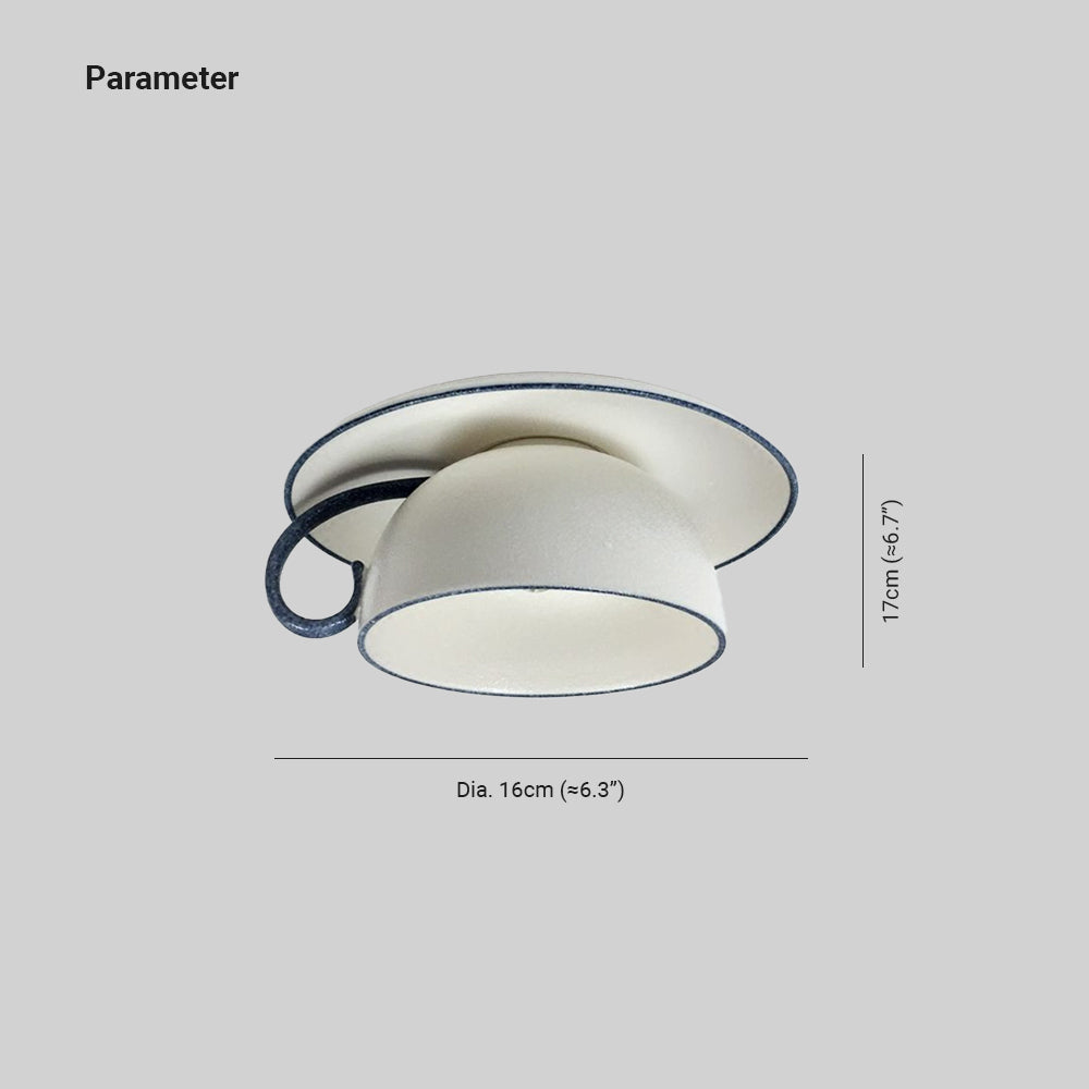 Arisha Moderne Glacage Tasse Céramique Plafonnier Chambre à Coucher