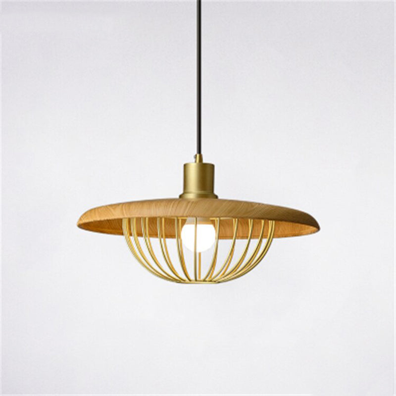 Arisha Suspension Ronde Moderne LED Luxe Métal, Or/Gris/Noir/Marron/Bois, Salon - Neutralighting