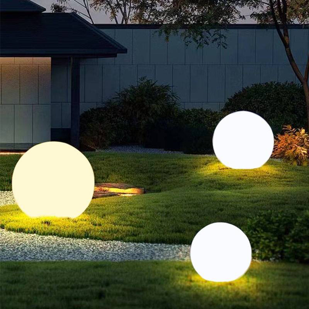Aria Lampe Extérieur Boule Moderne, Résine, Coloré, Allée