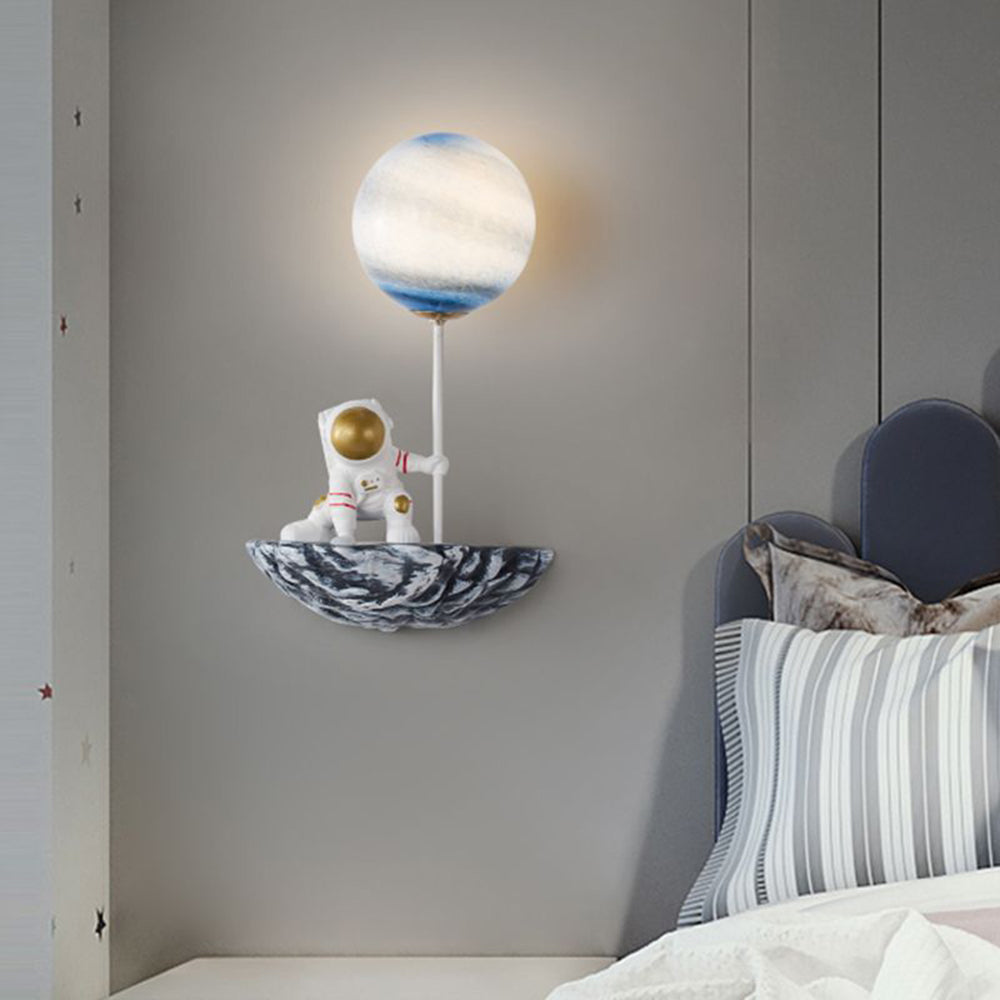 Aria Applique Murale Sphérique Astronaute Design LED Moderne Métal/Verre/Acrylique Blanc Salon - Neutralighting