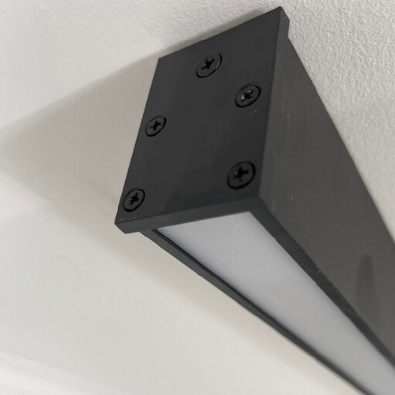 Solin Plafonnier Linéaire Moderne Noir Salon - Neutralighting