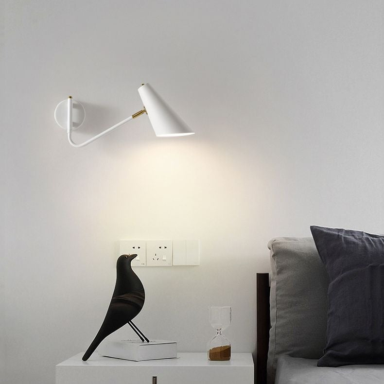 Blyss Applique Murale Rétro. Noir/Blanc/Doré. Chambre - Neutralighting
