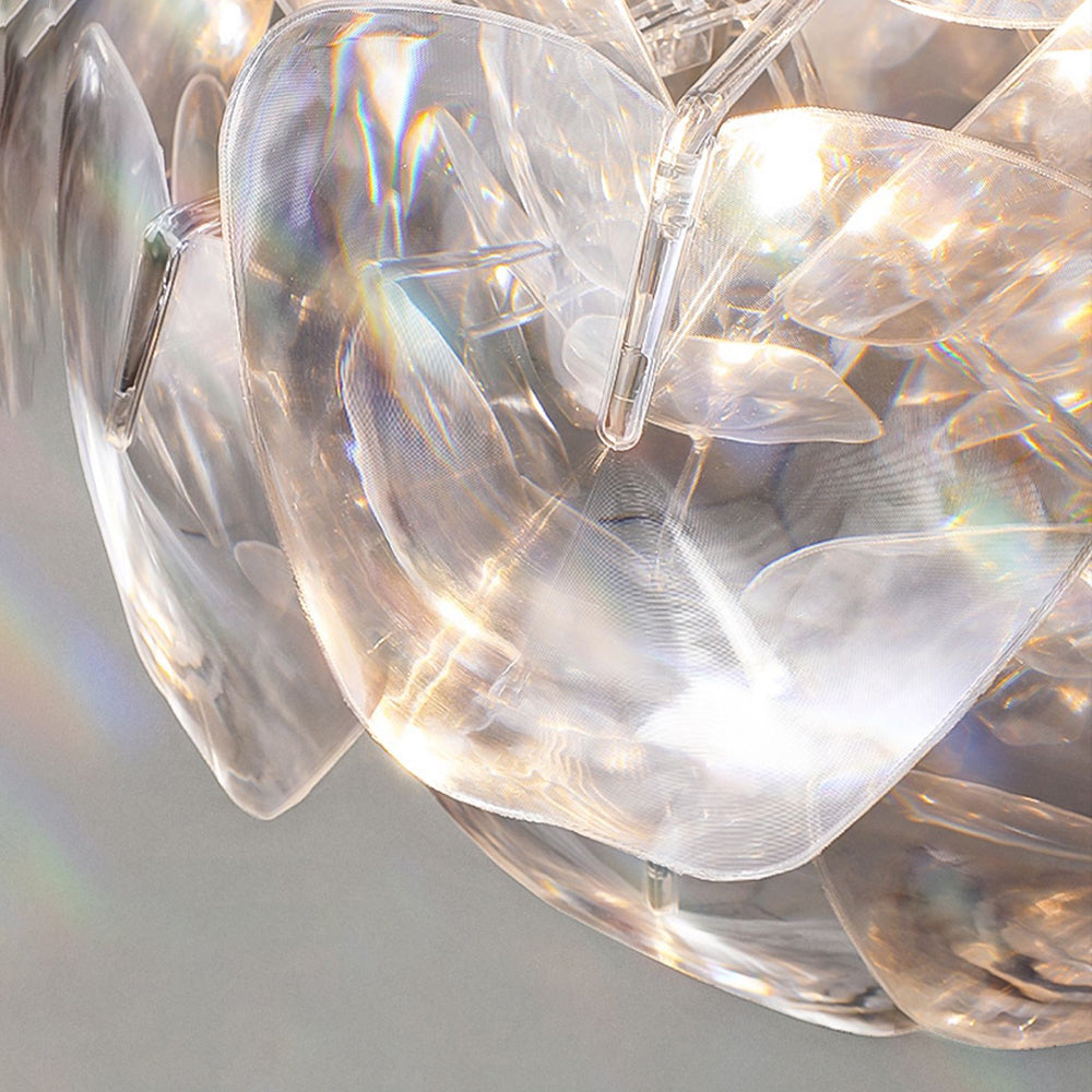 Arisha Suspension Globe Moderne, Metal/PVC, Transparent, Chambre