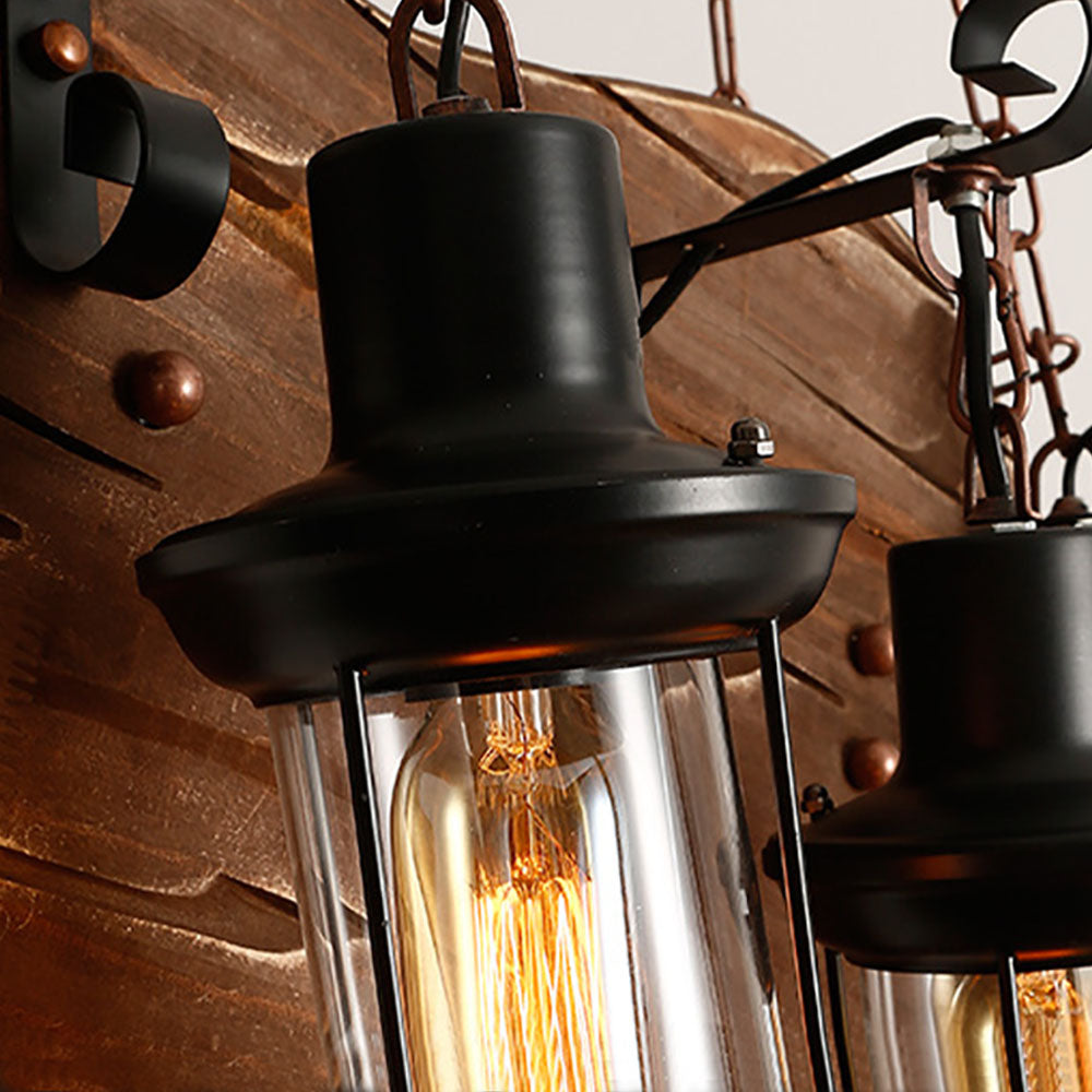Epoch Suspension Guitare Vintage, Metal/Bois, Marron, Chambre - Neutralighting