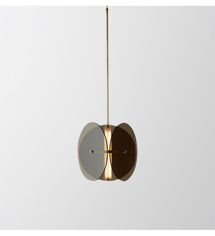 Valentina Suspension Rond LED Simplicité Noir Métal/Verre Chambre à Coucher - Neutralighting