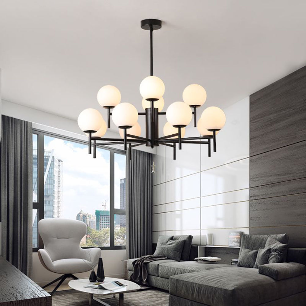 Silva Suspension Multi Nordique, Metal/Verre, Or/Noir, Chambre - Neutralighting