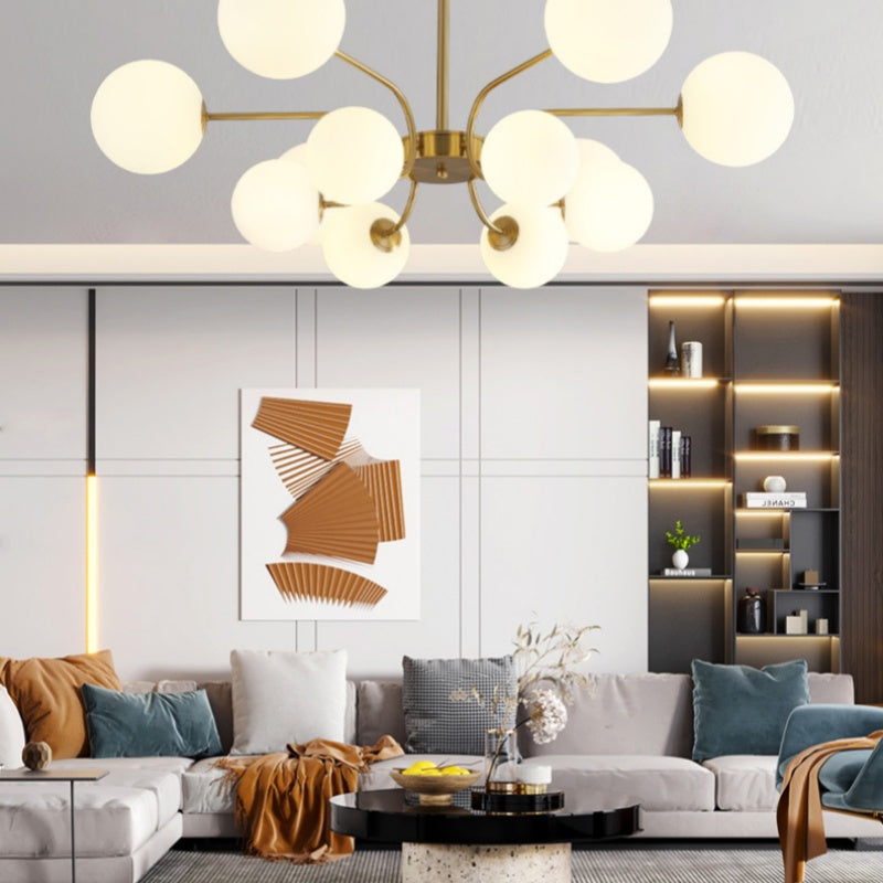 Valentina Moderne LED Lustre Chromé/Or Salon/Chambre À Coucher