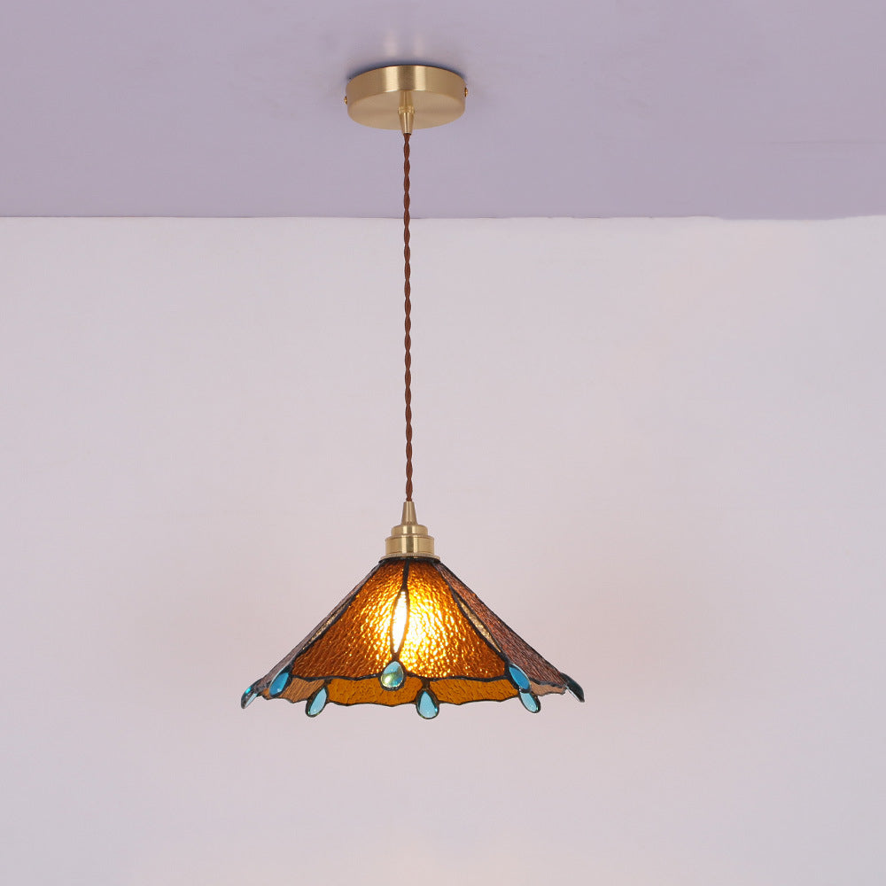 Tiffany Vintage Suspension Métal/Verre Chambre/Salon/Entrée - Neutralighting