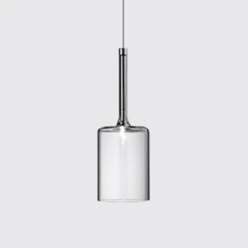 Priya Lustre Suspension Moderne Minimaliste Verre Clair/Gris Bar - Neutralighting