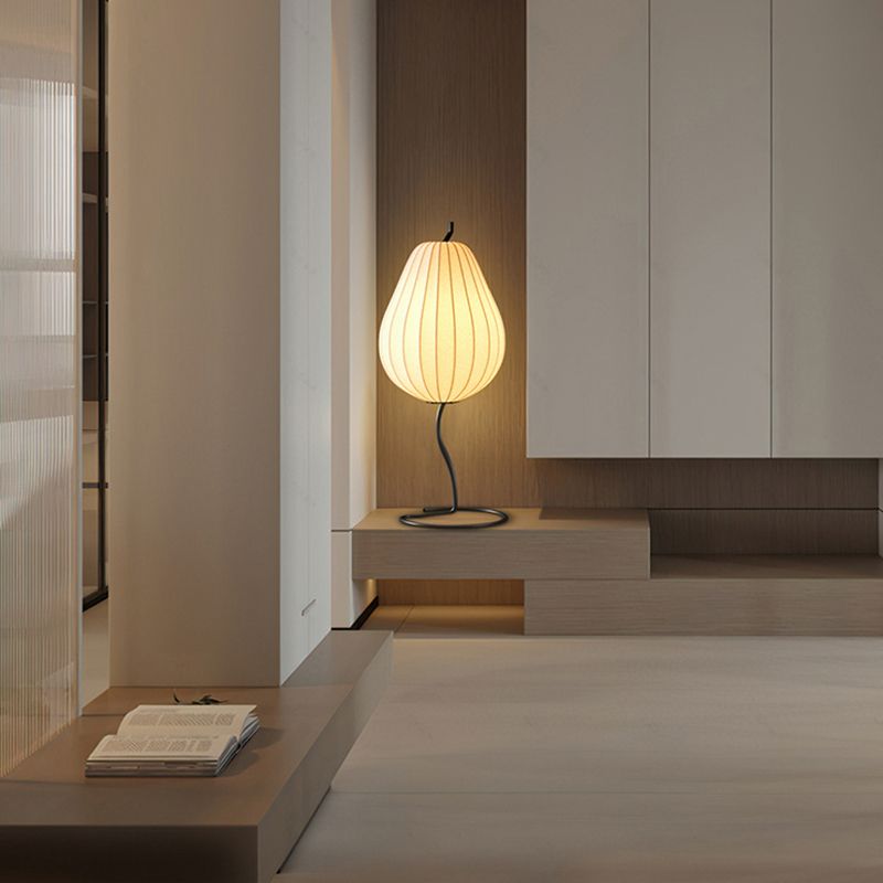Ritta Lampadaire Poire Moderne, Métal/Tissu, Beige, Salon - Neutralighting