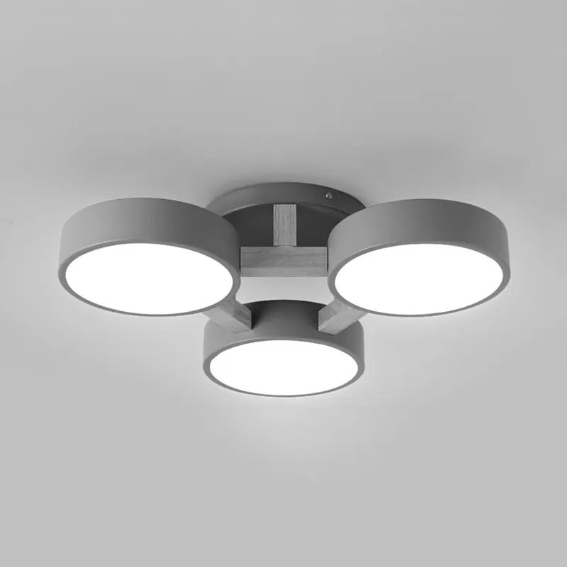 Aria Ronde LED Plafonnier Blanc/Vert/Gris Fumé Métal/Acrylique Salon - Neutralighting