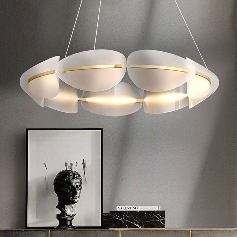Arisha Suspension Ronde Moderne, Métal/Acrylique, Couleur Variable, Salon/Chambre à Coucher - Neutralighting