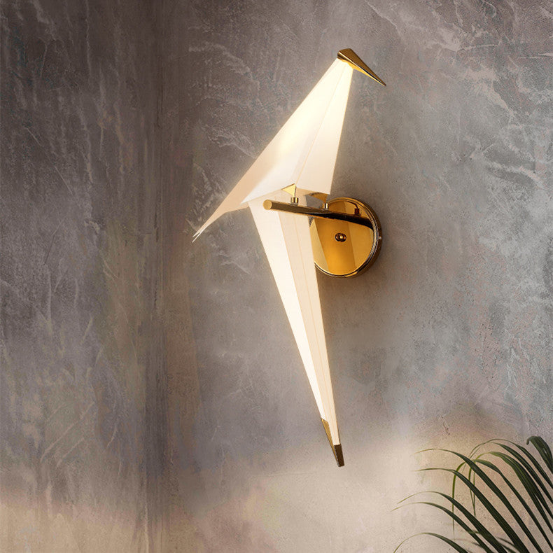 Arisha Lampe Murale Oiseau Vintage/Art-Deco, Métal/Acrylique, Chambre à Coucher